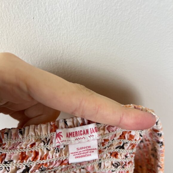 American Eagle Patchwork Floral Printed Pull On Resort Shorts - Picture 4 of 6